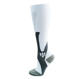 Copper Compression Socks for Running Travel Sports Anti Fatigue Support S/M Unisex - White