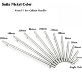 1pcs Black Kitchen Cabinet Door Handles Matte Black Stainless Steel Door Drawer Pull T Bar - 50mm - Side View