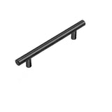 1pcs Black Kitchen Cabinet Door Handles Matte Black Stainless Steel Door Drawer Pull T Bar - 200mm/128mm - Front View
