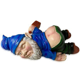 Funny Drunk Dwarf Garden Gnome Decor Yard Patio Ornament Rude Passed Out Statue - Front View