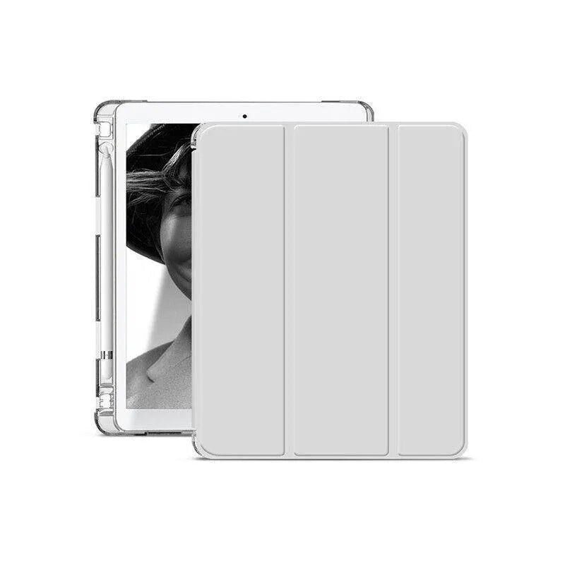 Shockproof Silicone iPad Air 4 Cover with Pencil Slot and Smart Wake - Grey
