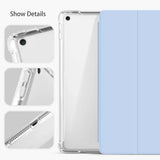 Shockproof Silicone iPad Air 4 Cover with Pencil Slot and Smart Wake - Grey - Rear View