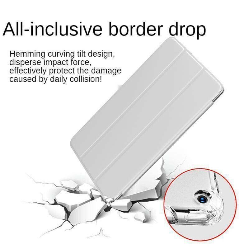 Shockproof Silicone iPad Air 4 Cover with Pencil Slot and Smart Wake - Grey