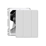 Shockproof Silicone iPad Air 4 Cover with Pencil Slot and Smart Wake - Lavender Grey - Side View