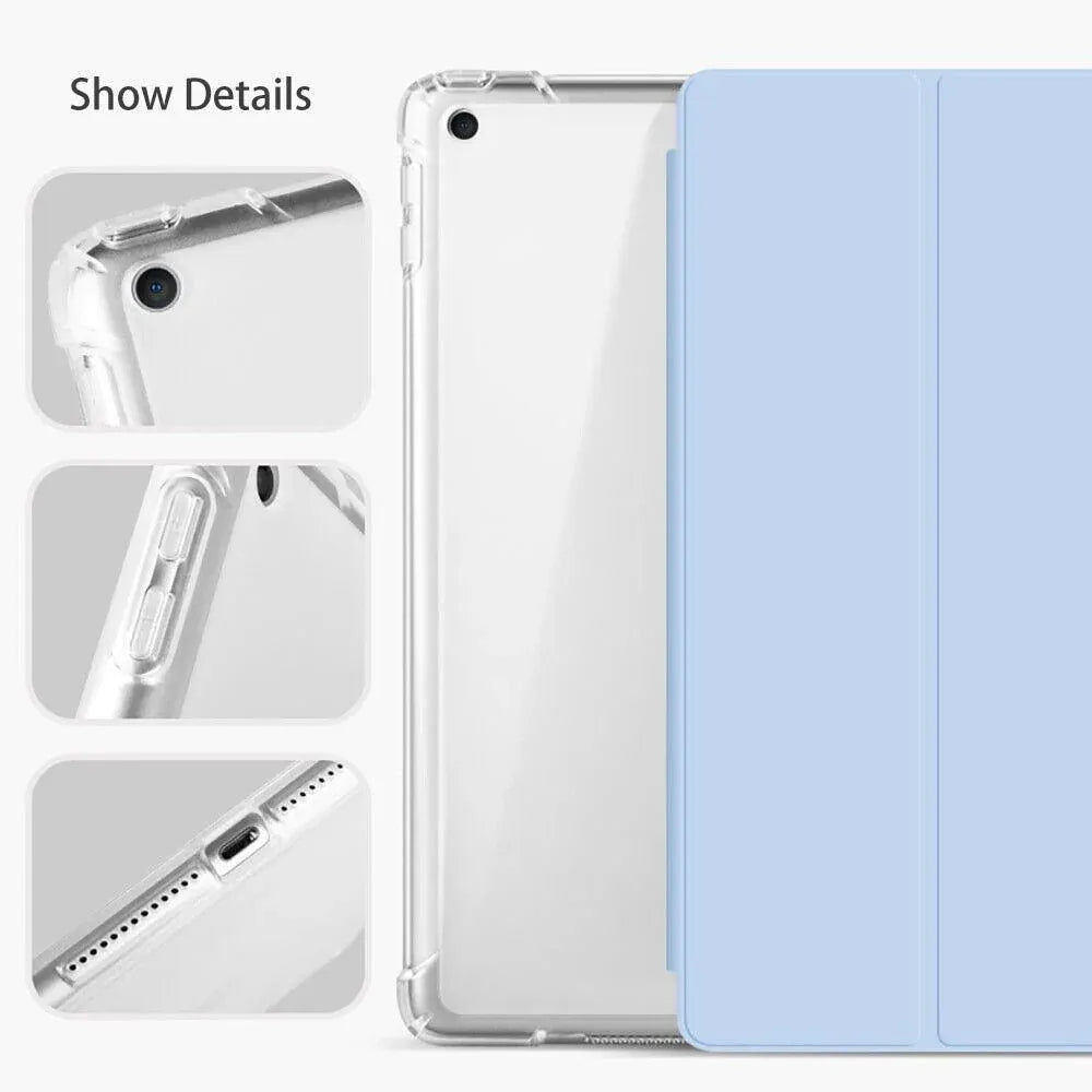 Shockproof Silicone iPad Air 4 Cover with Pencil Slot and Smart Wake - Lavender Grey