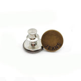 8X Button Pins For Jeans Pants No Sew Instant Adjustable Jean Button Replacement - 6sets Silver Button Pins - Extra Image