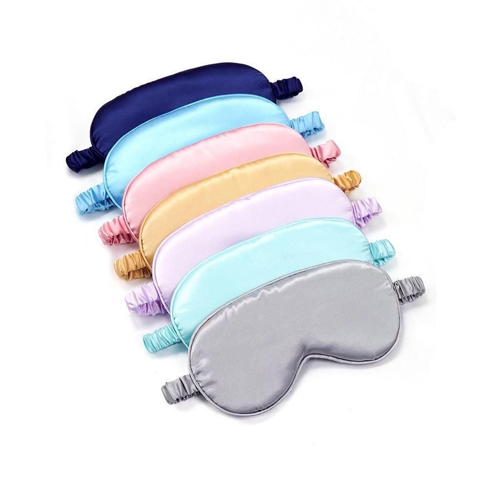 Pure Soft Silk Eyeshade Blindfold Sleep Eye Mask Cover Light Shade Travel Relax - Flesh Pink
