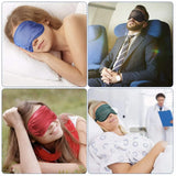 Pure Soft Silk Eyeshade Blindfold Sleep Eye Mask Cover Light Shade Travel Relax - Flesh Pink - Low Angle