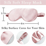 Pure Soft Silk Eyeshade Blindfold Sleep Eye Mask Cover Light Shade Travel Relax - Flesh Pink