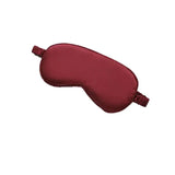 Pure Soft Silk Eyeshade Blindfold Sleep Eye Mask Cover Light Shade Travel Relax - Red Wine