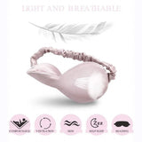 Pure Soft Silk Eyeshade Blindfold Sleep Eye Mask Cover Light Shade Travel Relax - Red Wine - Extra Image