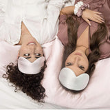 Pure Soft Silk Eyeshade Blindfold Sleep Eye Mask Cover Light Shade Travel Relax - Gold Dust - 45-Degree Angle