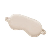 Pure Soft Silk Eyeshade Blindfold Sleep Eye Mask Cover Light Shade Travel Relax - Beige
