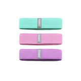 Aolikes Set 3 Resistance Booty Bands Hip Circle Loop Bands Workout Exercise - Set of 3 (Green,Pink,Purple) with Bag - Front View