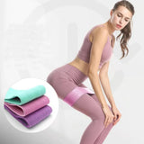 Aolikes Set 3 Resistance Booty Bands Hip Circle Loop Bands Workout Exercise - Set of 3 (Green,Pink,Purple) with Bag - 45-Degree Angle