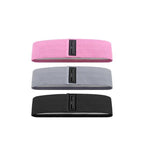 Aolikes Set 3 Resistance Booty Bands Hip Circle Loop Bands Workout Exercise - Set of 3 (Green,Pink,Purple) with Bag - Low Angle