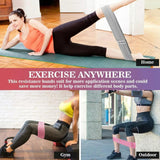 Aolikes Set 3 Resistance Booty Bands Hip Circle Loop Bands Workout Exercise - Set of 3 (Pink,Grey,Black) with Bag - Top-Down View