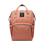 Luxury Multifunctional Diaper Nappy Backpack Maternity Mummy Changing Bag - Pink Gray