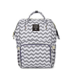 Luxury Multifunctional Diaper Nappy Backpack Maternity Mummy Changing Bag - Wavy Grain