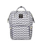 Luxury Multifunctional Diaper Nappy Backpack Maternity Mummy Changing Bag - Wavy Grain