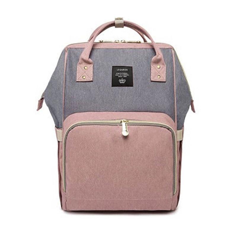 Luxury Multifunctional Diaper Nappy Backpack Maternity Mummy Changing Bag - Light Gray