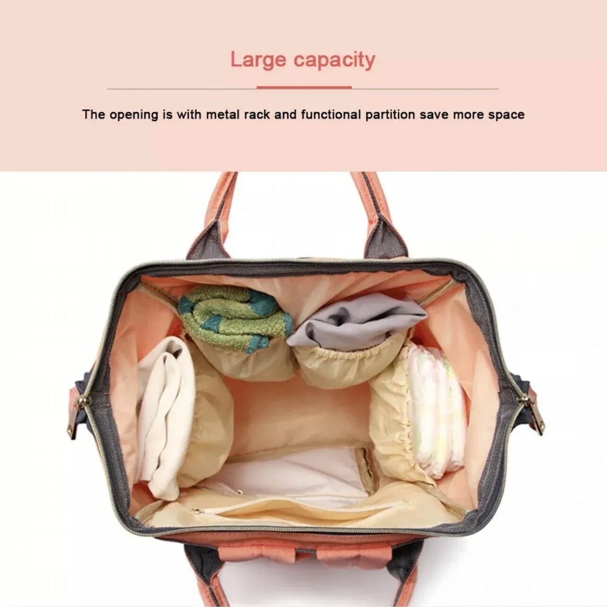Luxury Multifunctional Diaper Nappy Backpack Maternity Mummy Changing Bag - Dark Gray