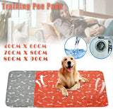 Orange Washable Pet Dog Cat Training Pee Pads Cushion Bed Absorbent Mat - 40X60cm - Front View