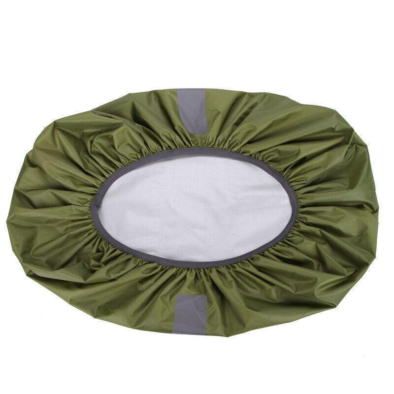 L Size Outdoor Foldable Backpack WaterProof Rain Cover Rucksack Camping Travel - Army Green