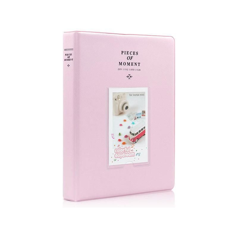 128 Pockets Album Case Storage For Polaroid Photo FujiFilm Camera Film - Pink