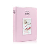 128 Pockets Album Case Storage For Polaroid Photo FujiFilm Camera Film - Pink