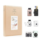 128 Pockets Album Case Storage For Polaroid Photo FujiFilm Camera Film - Lake Blue
