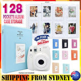 128 Pockets Album Case Storage For Polaroid Photo FujiFilm Camera Film - Lake Blue