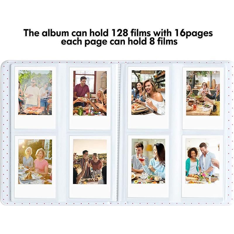 128 Pockets Album Case Storage For Polaroid Photo FujiFilm Camera Film - Royal Blue