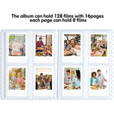 128 Pockets Album Case Storage For Polaroid Photo FujiFilm Camera Film - Royal Blue - Low Angle