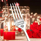 Engraved Stainless Steel Fork with Gift Box Love Message Utensil for Couples Present - A.I forking love you - Extra Image