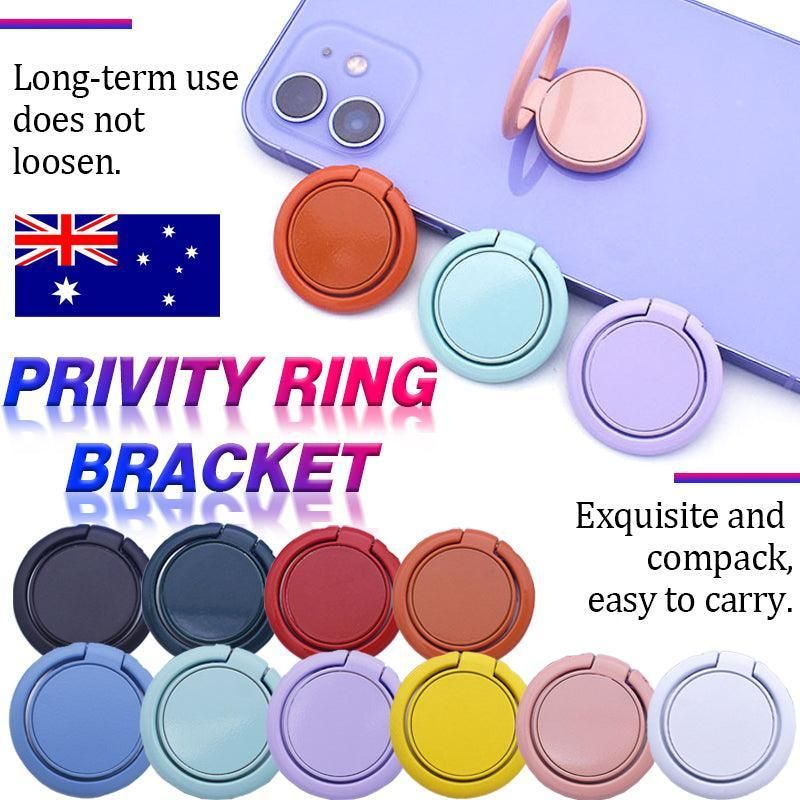 Phone Ring Bracket 360 Degree Rotation Solid Colour Mobile Holder Grip Stand - Blue