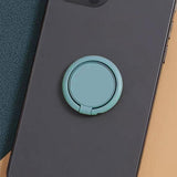 Phone Ring Bracket 360 Degree Rotation Solid Colour Mobile Holder Grip Stand - Blue - Close-Up Angle