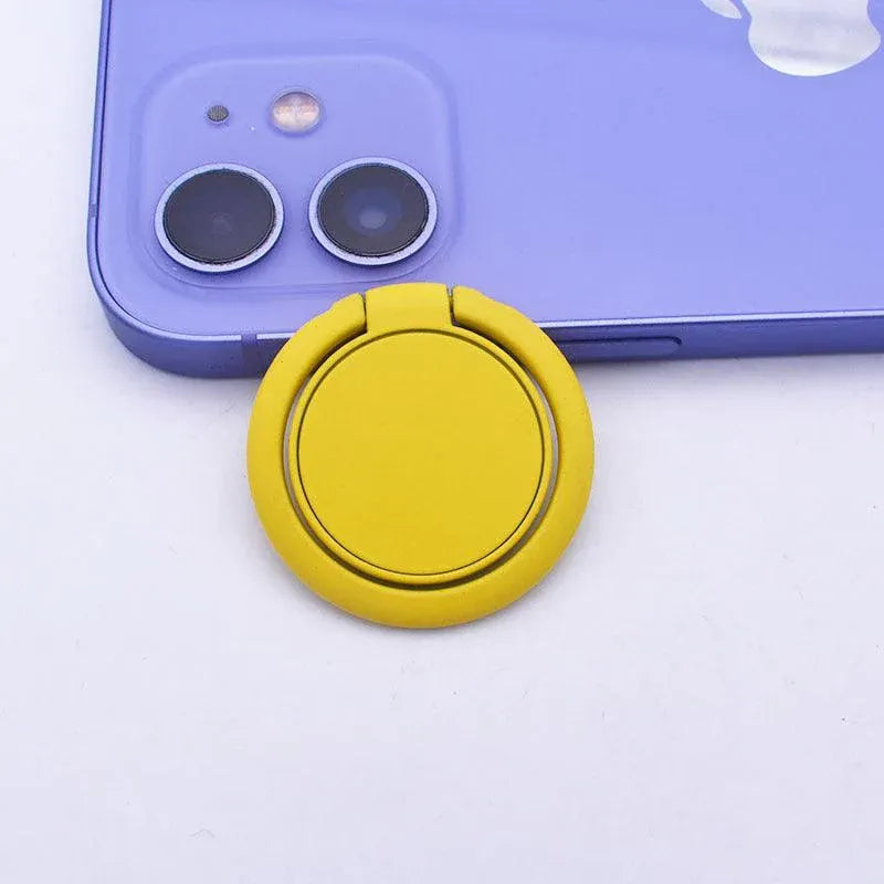 Phone Ring Bracket 360 Degree Rotation Solid Colour Mobile Holder Grip Stand - Orange