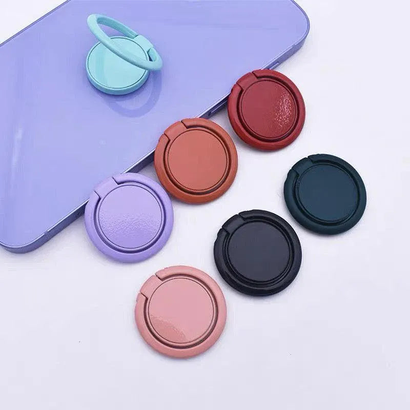 Phone Ring Bracket 360 Degree Rotation Solid Colour Mobile Holder Grip Stand - Pink