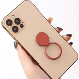 Phone Ring Bracket 360 Degree Rotation Solid Colour Mobile Holder Grip Stand - Pink - Extra Image