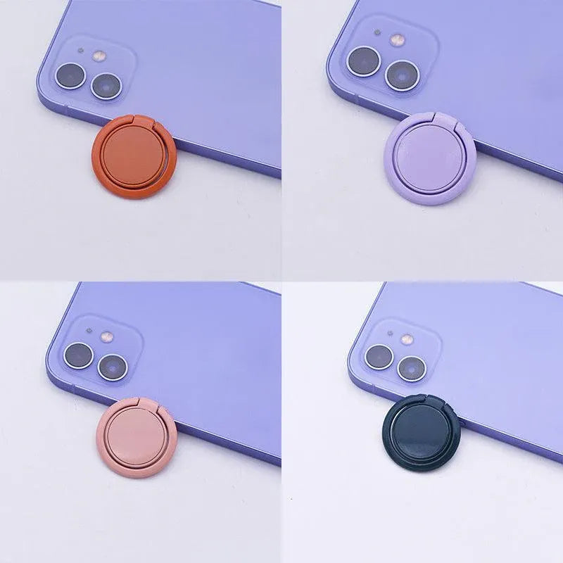 Phone Ring Bracket 360 Degree Rotation Solid Colour Mobile Holder Grip Stand - Pink