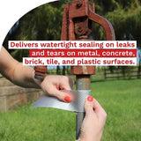 5M Waterproof Tape Butyl Rubber Aluminium Foil Roof Pipe Caravan Repair Flashing - 5cm* 5m* 1 Unit - Top-Down View