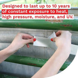 5M Waterproof Tape Butyl Rubber Aluminium Foil Roof Pipe Caravan Repair Flashing - 15cm*5m*1 Unit - Rear View