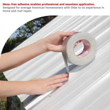 5M Waterproof Tape Butyl Rubber Aluminium Foil Roof Pipe Caravan Repair Flashing - 20cm*5m*1 Unit - Low Angle