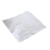100Pcs Aluminium Foil Chocolate Wrappers 20cm Squares - Silver/Gloss