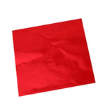 100Pcs Aluminium Foil Chocolate Wrappers 20cm Squares - Red/Gloss