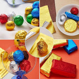 100Pcs Aluminium Foil Chocolate Wrappers 20cm Squares - Blue/Gloss