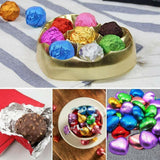 100Pcs Aluminium Foil Chocolate Wrappers 20cm Squares - Silver/Embossed - 45-Degree Angle