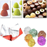 100Pcs Aluminium Foil Chocolate Wrappers 20cm Squares - Silver/Embossed