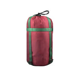 Camping Sleeping Bag Compression Sack Waterproof Outdoor Storage Bag - Wine Red